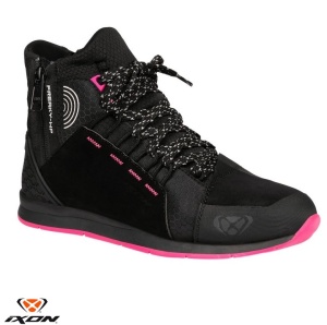 Ghete moto Ixon YM-926 - dama, impermeabile, negru/fuchsia roz - Img 2