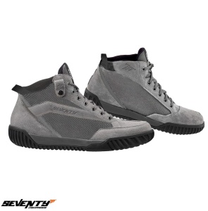 Ghete moto Seventy Degrees SD-BC12 - unisex, impermeabile, casual, gri - Img 2
