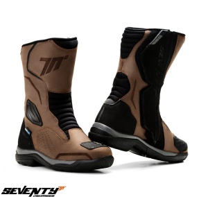 Ghete moto Seventy Degrees SD-BT13 - unisex, impermeabile, touring, maro