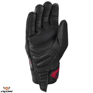 Manusi moto piele Ixon MIG 2 Air Flow MS - barbati, vara, roadster, degete tactile, negru/alb/rosu - Img 2