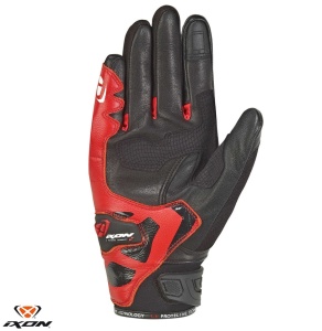 Manusi moto piele Ixon RS Rise Air MS - barbati, vara, sport, degete tactile, negru/rosu - Img 2