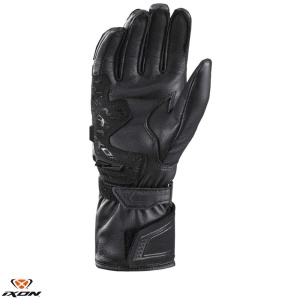 Manusi moto piele Ixon Thund LS - dama, vara, racing, degete tactile, negru - Img 2