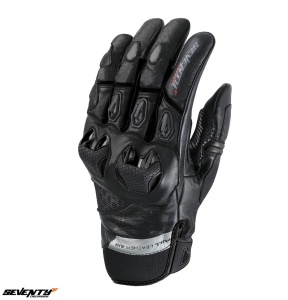 Manusi moto piele Seventy Degrees SD-N47 - barbati, iarna, impermeabile, racing/naked, negru/gri - Img 2