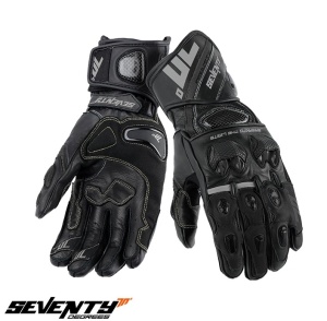Manusi moto piele Seventy Degrees SD-R12 - barbati, vara, racing, negru