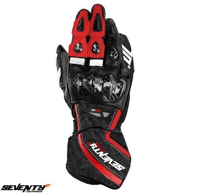 Manusi moto piele Seventy Degrees SD-R2K - copii, vara, racing, negru/rosu - Img 3
