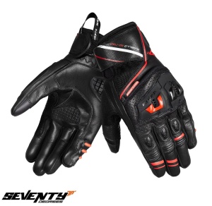 Manusi moto Seventy Degrees SD-N30 Mugello - barbati, vara, street/sport, degete tactile, negru/rosu