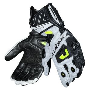 Manusi moto Seventy Degrees SD-R24 Pista - barbati, sport, negru/alb/galben fluor