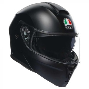 Casca AGV Streetmodular - Flip-up, negru mat, Pinlock și ochelari soare incluși, ECE 22.06