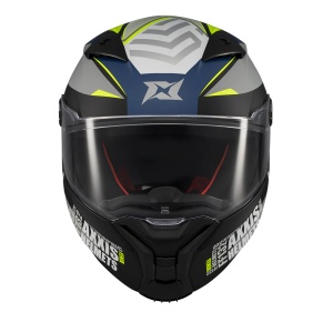 Casca Axxis Fenix Essence - Integrală, gri/albastru mat, ECE 22.06 - Img 3