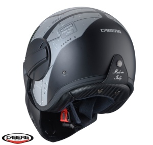 Casca Caberg Ghost X Vyrus - Adventure, negru/gri/verde fluor mat - Img 2
