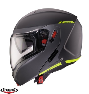 Casca Caberg Horus X Ray - Flip-up, negru/gri/rosu fluor mat, Ochelari soare incluși, ECE 22.06 - Img 7