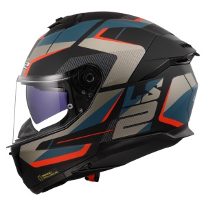 Casca LS2 Helmets Stream II Road - Integrală, negru/albastru mat, Ochelari soare incluși, ECE 22.06 - Img 2