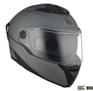 Casca MT Atom 2 SV A2 flip-up Titanium mat - Img 4