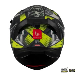 Casca MT Braker SV Fury C6 gri/galben lucios cu parasolar - Img 4