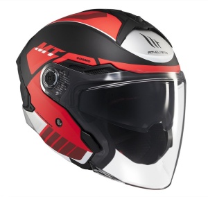 Casca MT Helmets Cosmo SV Cruiser - Open face, rosu mat, Ochelari soare incluși, ECE 22.06 - Img 4