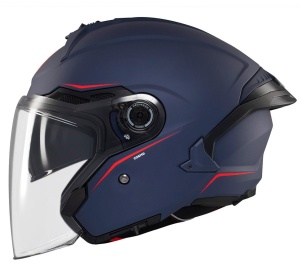 Casca MT Helmets Cosmo SV - Open face, albastru mat, Ochelari soare incluși, ECE 22.06
