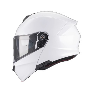 Casca MT Helmets Genesis SV Pure - Flip-up, alb lucios, Ochelari soare incluși, ECE 22.06