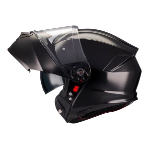 Casca MT Helmets Genesis SV Pure - Flip-up, negru lucios, Ochelari soare incluși, ECE 22.06