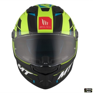 Casca MT Helmets Stinger 2 Zivze - Integrală, galben fluor mat, ECE 22.06 - Img 3