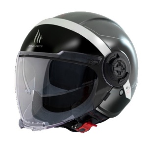 Casca MT Helmets Viale SV S 68 Unit - Open face, gri mat, Ochelari soare incluși, ECE 22.06
