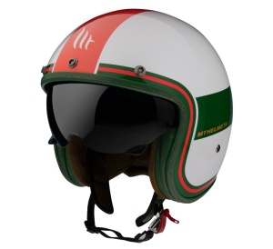 Casca MT Le Mans 2 SV Tant D5 Alb/Rosu/Verde Lucios cu Ochelari Soare Integrati - Img 2