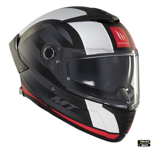 Casca MT Thunder 4 SV Treads B5 rosu mat cu parasolar - Img 4