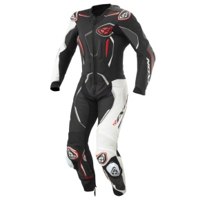 Costum Moto Ixon Demonio Barbati Vara Piele Negru/Alb/Rosu