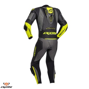 Costum moto Ixon Vendetta Evo barbati vara negru/antracit/galben - Img 2
