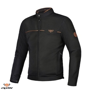 Geaca moto Ixon Cornet WP MS - barbati, vara, impermeabila, urban/heritage, negru/maro