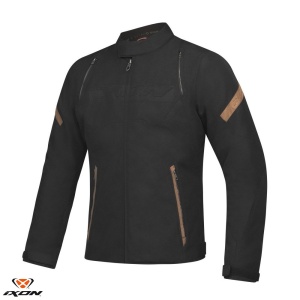 Geaca moto Ixon Striker Retro WP MS - barbati, vara, impermeabila, urban/heritage, negru/maro