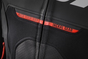 Geaca moto piele Ixon Jackal JKT MS - barbati, vara, sport, negru/alb/rosu - Img 4
