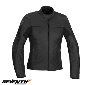 Geaca moto piele Seventy Degrees SD-JL3 - dama, vara, impermeabila, urban/touring, negru