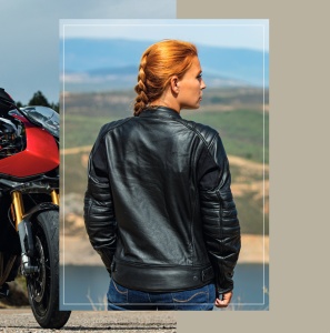 Geaca moto piele Seventy Degrees SD-JL3 - dama, vara, impermeabila, urban/touring, negru - Img 4