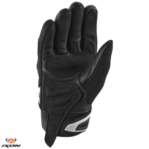 Manusi moto piele Ixon MIG 2 LS - dama, vara, roadster, degete tactile, negru/alb - Img 2