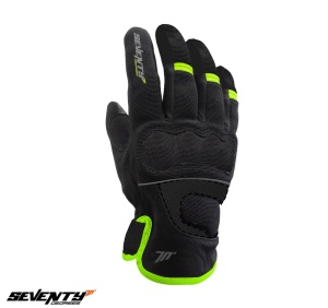 Manusi moto Seventy Degrees SD-C45 - dama, impermeabile, touring, negru/galben - Img 2