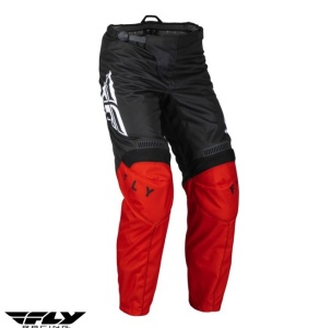 Pantaloni moto Fly Racing F-16 - barbati, cross-enduro, negru/rosu