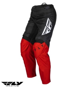 Pantaloni moto Fly Racing F-16 - barbati, cross-enduro, negru/rosu - Img 4