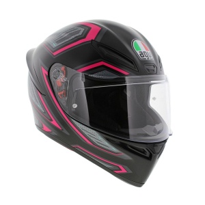 Casca AGV K1 S Sling - Integrală, negru/roz mat, ECE 22.06