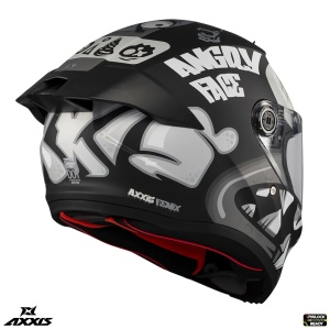 Casca Axxis Fenix Angry Face B2 Negru Mat - Img 4