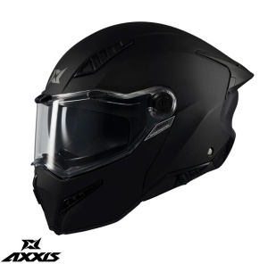 Casca Axxis GhostFighter SV - Flip-up, negru mat, Ochelari soare incluși, ECE 22.06 - Img 2
