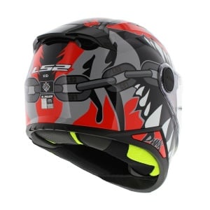 Cască integrală pentru copii LS2 FF812 Punk, gri-roșu lucios - Img 3