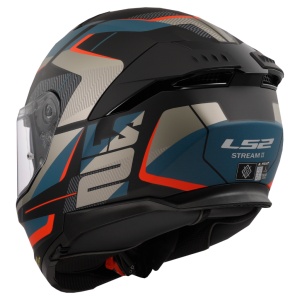 Casca LS2 Helmets Stream II Road - Integrală, negru/albastru mat, Ochelari soare incluși, ECE 22.06 - Img 3