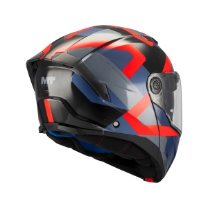 Casca MT Helmets Atom 2 SV Dexter - Flip-up, rosu albastru, ochelari soare incluși, ECE 22.06 - Img 4