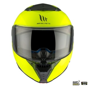 Casca MT Helmets Atom 2 SV - Flip-up, galben fluor lucios, Ochelari soare incluși, ECE 22.06 - Img 3