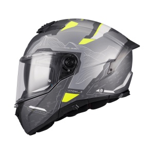 Casca MT Helmets Atom 2 SV Highlands - Flip-up, gri mat, Pinlock și ochelari soare incluși, ECE 22.06 - Img 2