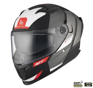 Casca MT Helmets Braker SV Chento - Integrală, gri mat, Ochelari soare incluși, ECE 22.06 - Img 2