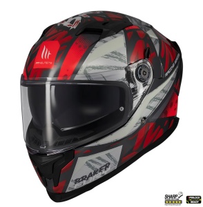 Casca MT Helmets Braker SV Fury - Integrală, rosu lucios, Ochelari soare incluși, ECE 22.06 - Img 2