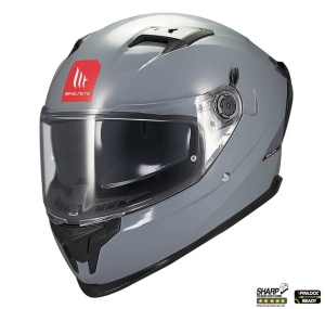 Casca MT Helmets Braker SV - Integrală, gri lucios, Ochelari soare incluși, ECE 22.06 - Img 2
