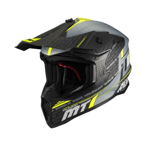 Casca MT Helmets Falcon S Ruler - Cross enduro, gri mat, ECE 22.06