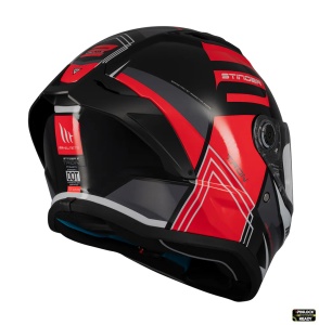 Casca MT Helmets Stinger 2 Tron - Integrală, negru/rosu lucios, ECE 22.06 - Img 4
